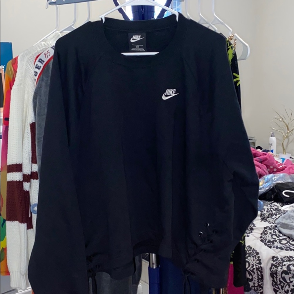 Nike crop top with lace up sides